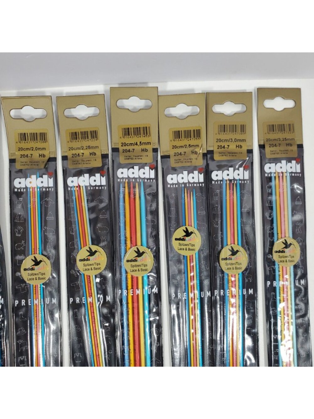 Addi Premium Colibri Double Pointed Knitting Needles 20cm 23cm Lot 13 Sets - Picture 8 of 13